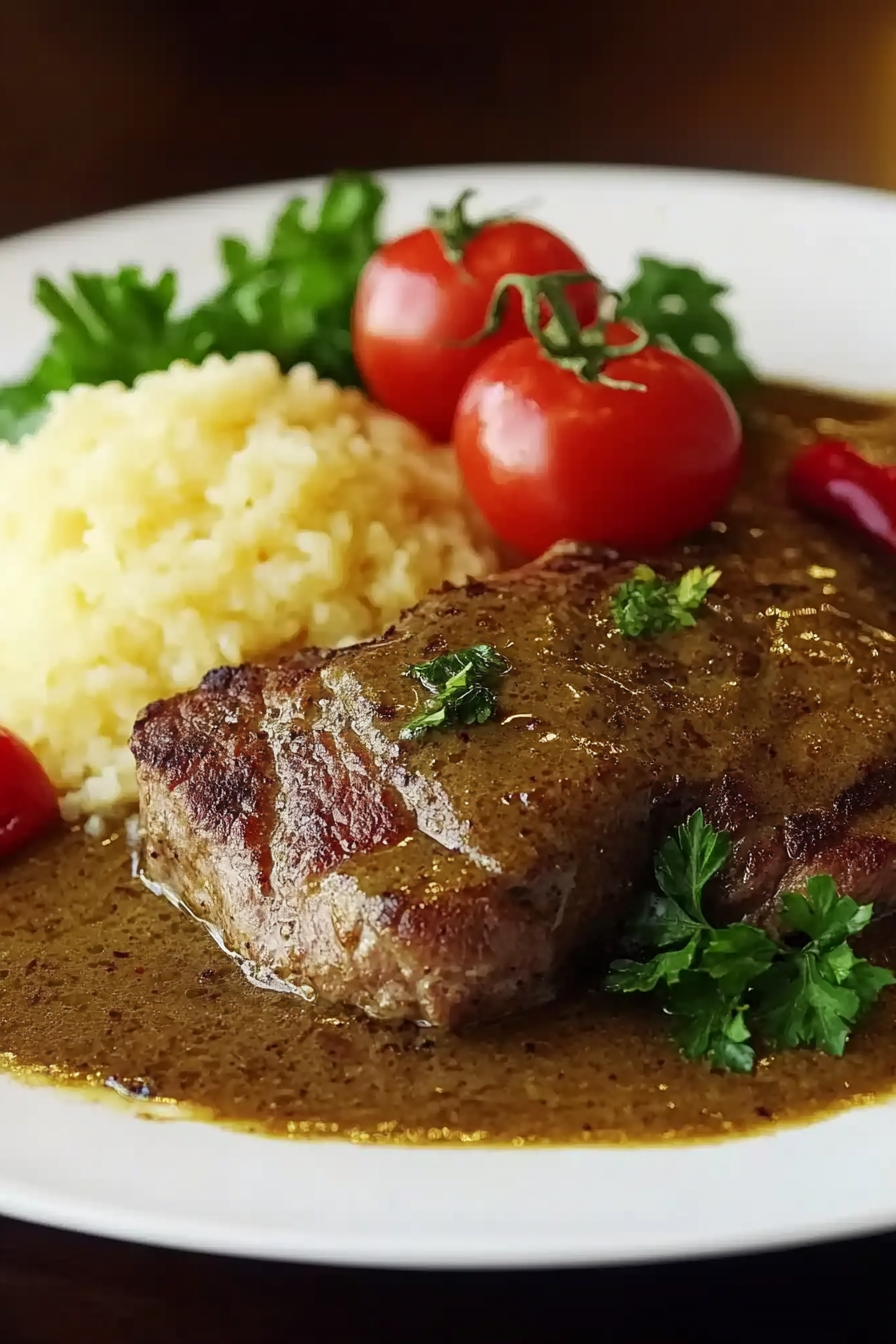 Rindfleisch mit Senf geschmort Final Dish Presentation