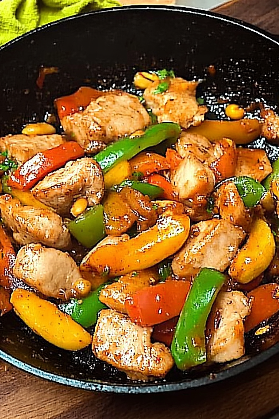 Rundvlees met Uien en Paprika Final Dish Presentation