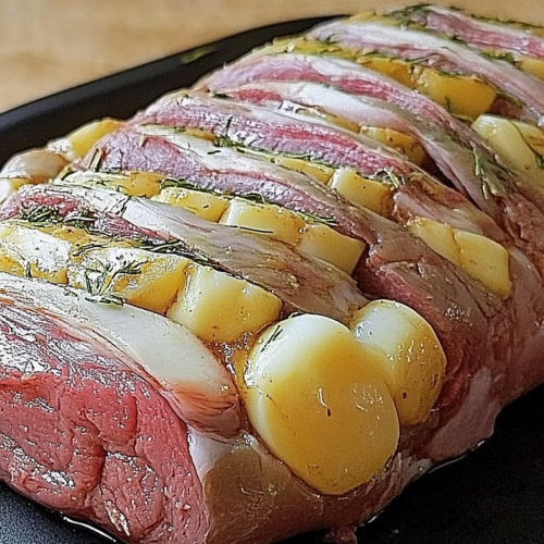 Schichtbraten in Senfsauce