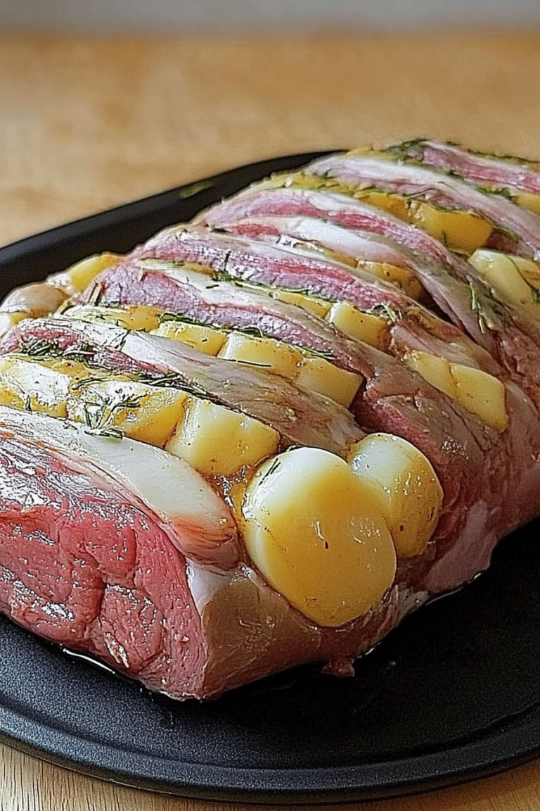 Schichtbraten in Senfsauce