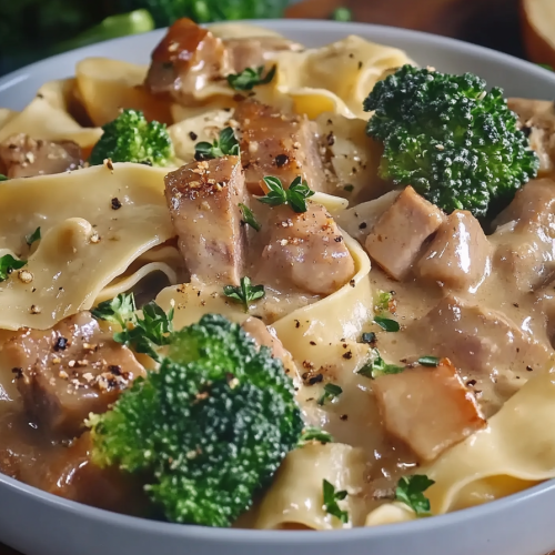 Schweinegeschnetzeltes Brokkoli