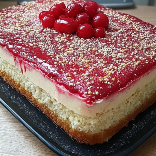 Spaghettieis Blechkuchen recept