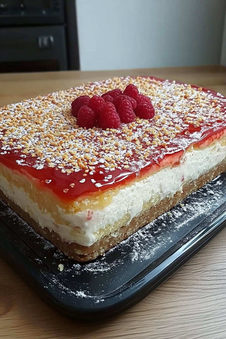 Spaghettieis Blechkuchen recept Final Dish Presentation