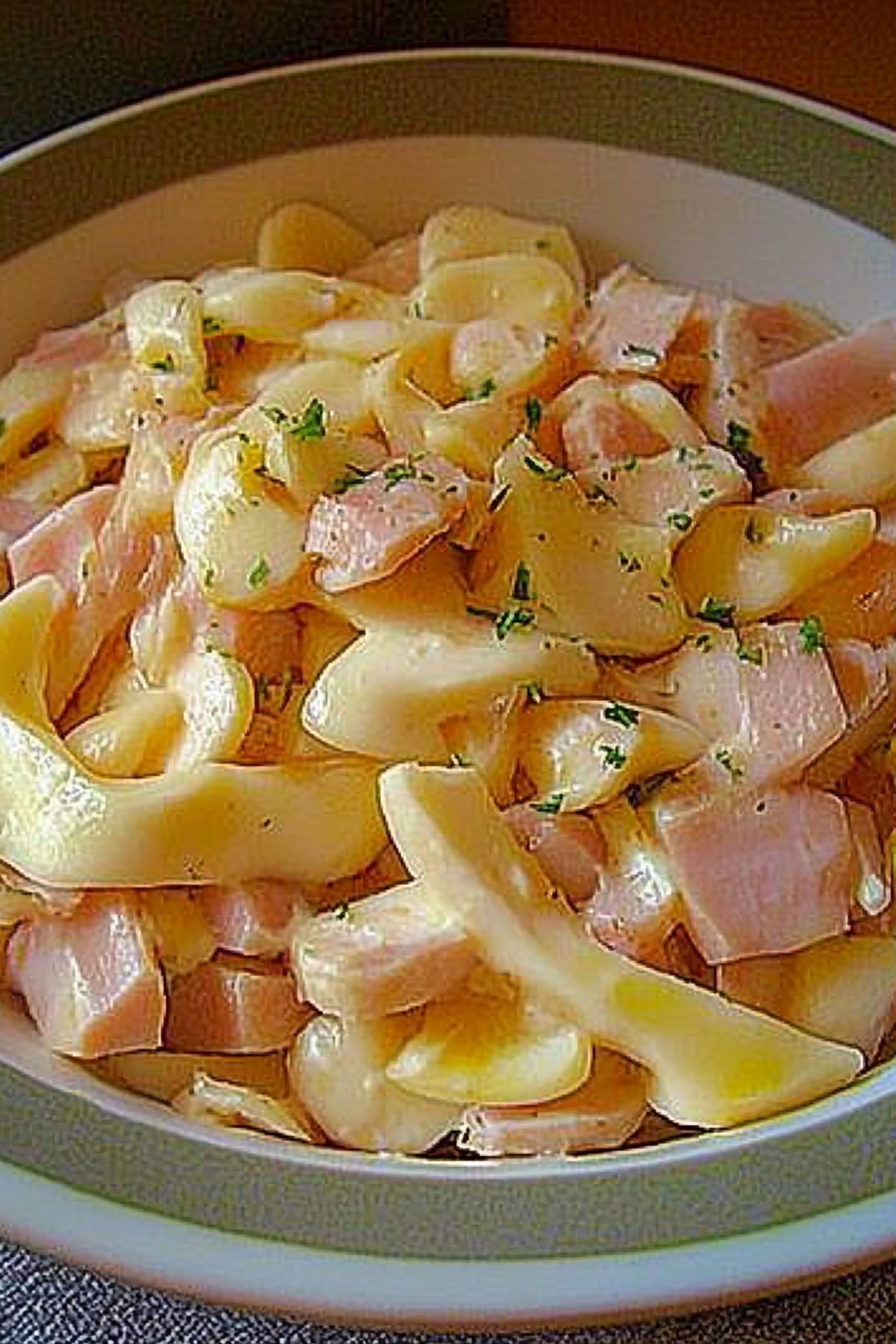 Spargelsalat met ham en ei Final Dish Presentation