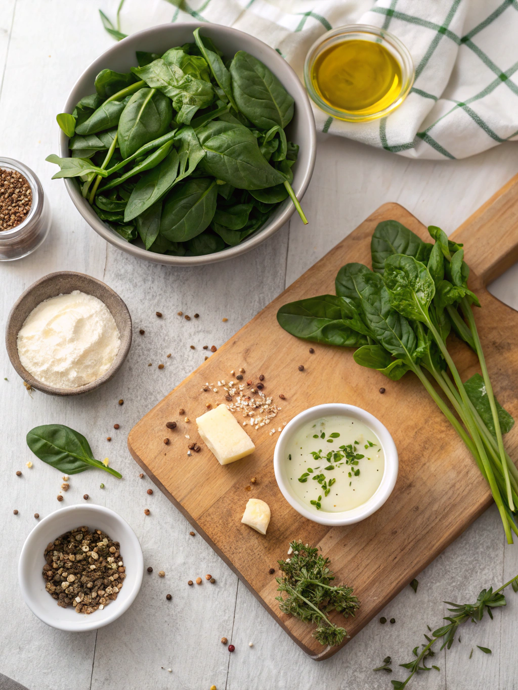 Spinazie Frischkäse Saus ingredients