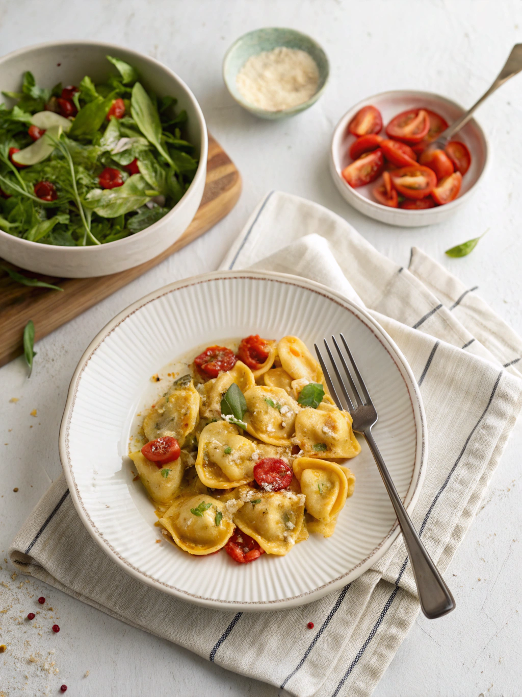 Tortelliniauflauf Recept serving suggestion