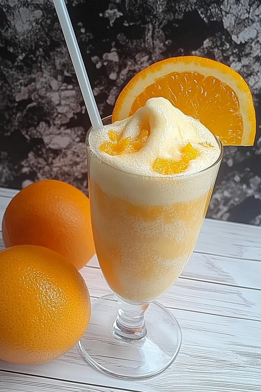 Vanille-Orangen-Flip Final Dish Presentation