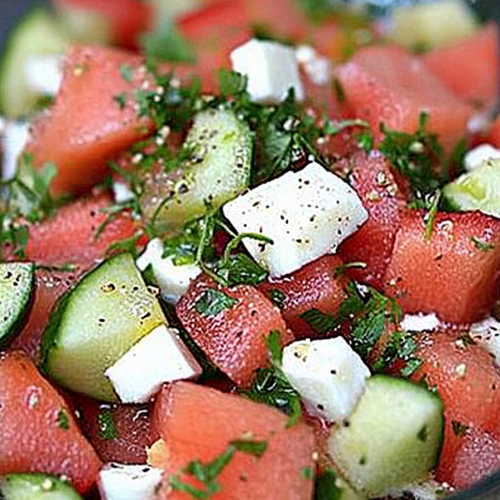 Wassermelonensalat Rezept