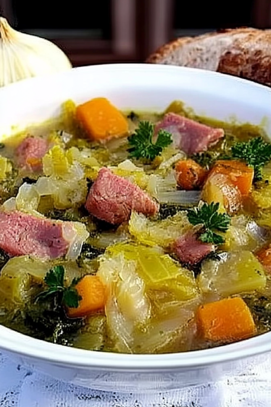 Wirsingeintopf Kasseler Final Dish Presentation