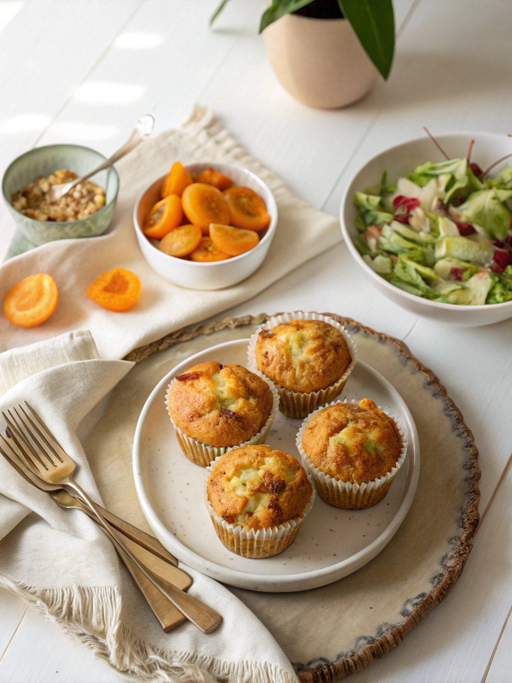 abrikozenmuffins maken serving suggestion