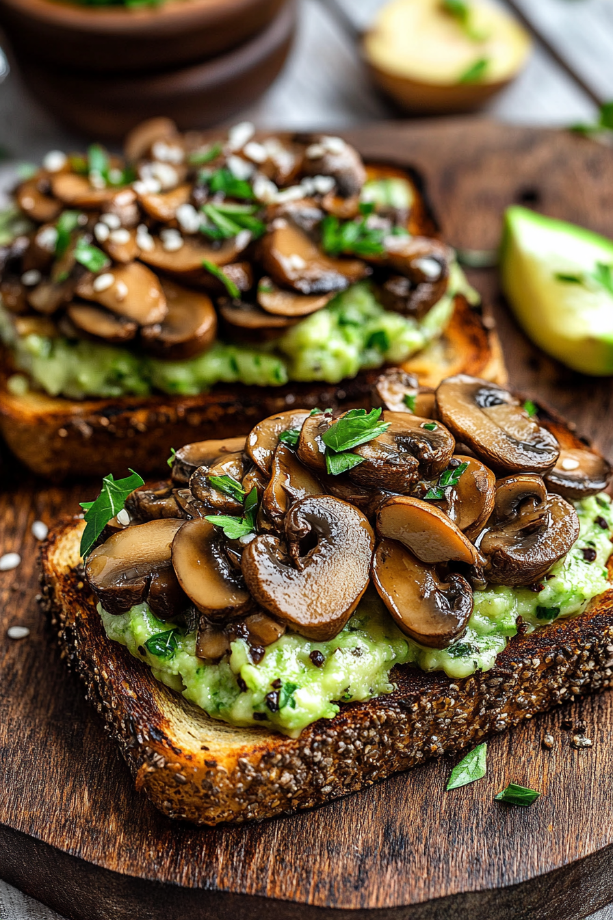beste toasts met champignons Final Dish Presentation