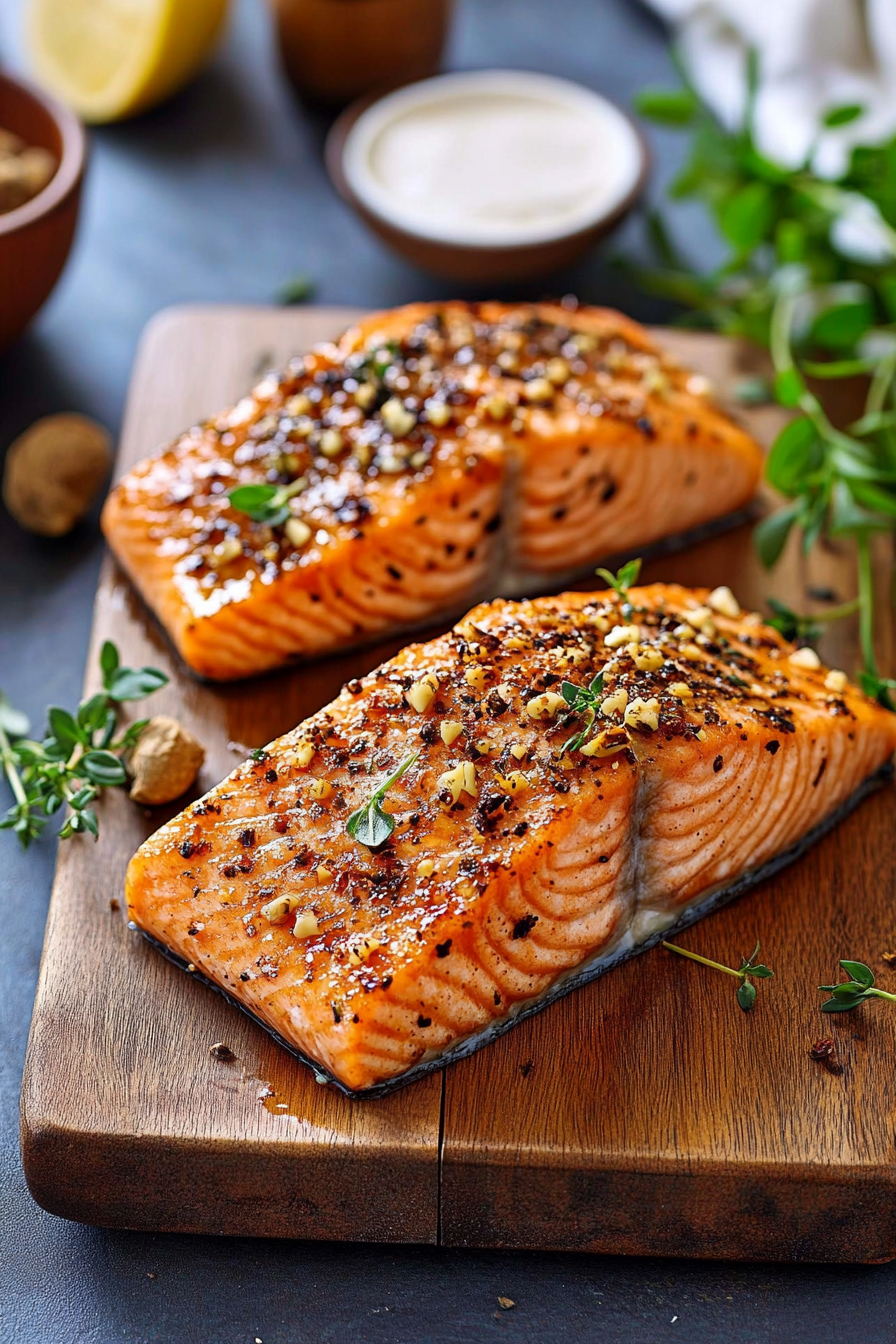 geroosterde zalm Final Dish Presentation