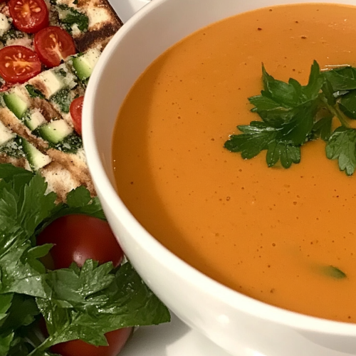 tomatensuppe met kokosmelch