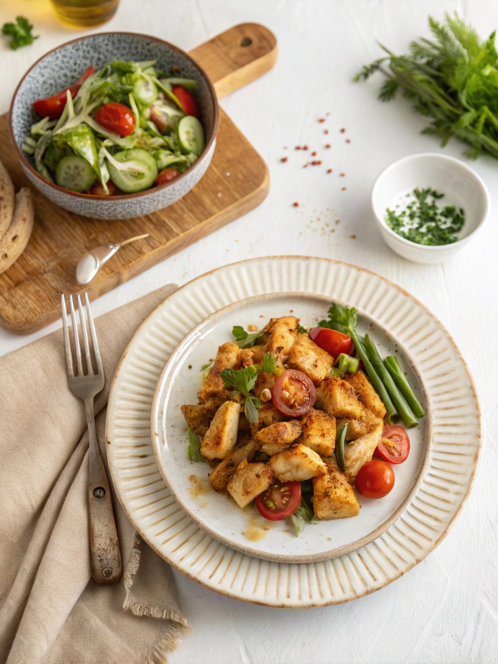 zoetzure kip maken serving suggestion